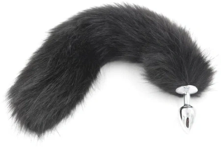 Маленькая анальная пробка с хвостом Crazy Handmade из искусственного меха (цвет в ассортименте)